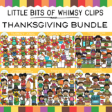 Fun Kids, Turkey, and Foods Thanksgiving Clip Art Bundle