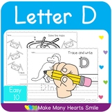 Letter D Easy 10 Worksheets   MHS152 