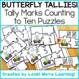 Spring Math Center Activities: Butterfly Tally Marks Counting Puzzles