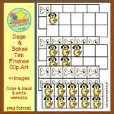 Ten Frames Clip Art - Dogs and Bones