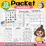Math packet worksheet and activities