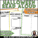 Halloween Read Aloud Companion Activities Bundle Character, Theme, Inference