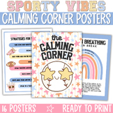 Pastel Sports Calming Corner Posters, Calm Down Corner, Emotional Wellness