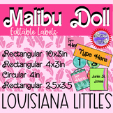 Labels Editable | Malibu Doll