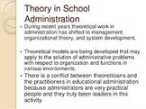 Theories of Educational Administration