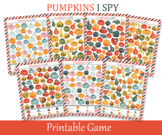 I Spy Pumpkins Printable Game for Kids, Fall Preschool party activity