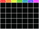 Rainbow Classroom Calendar
