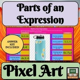 Parts of an Expression Parts of Expression Algebraic Expressions Pixel Art Math
