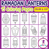 Ramadan Lantern Coloring Pages: Color, Cut & Paste, Fun activity with 15 designs