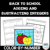 Adding and Subtracting Integers Back to School Apple Color-by-Number Activity