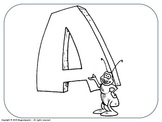 E.S.L. The English alphabet Flashcards to color. PDF Document.
