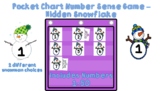 Snowman Pocket Chart Number Sense Game Â¨C Hidden Snowflake