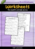The Earth's climate zones | Worksheets with Questions + Answers | English