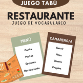 Restaurant Taboo Game Spanish Restaurante Juego TabÂ¨Â² Espa?ol