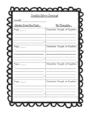 Double Entry Journal Graphic Organizer!