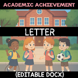 Academic Achievement Recognition Letter | Editable Praise Template