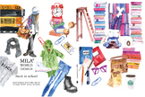Watercolor Back to school clipart