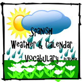 Spanish Weather and Calendar Vocabulary PICTURE Notes Powerpoint