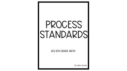 Indiana State Standards 6th Grade Math "I Can" Statements with Topic Headings