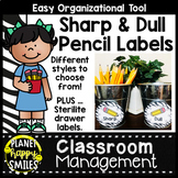 Zebra Print Sharp and Dull Pencil Labels