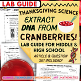 Cranberry DNA Extraction Lab Thanksgiving Science Activity Middle School Science