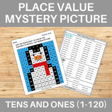 Winter Penguin Tens & Ones Place Value 120 Chart Mystery Picture