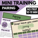 10 Minute Training - Pairing - Strategies for Paras and Special Education Staff