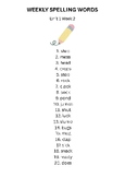 Woders Unit 1 Week 2 Spelling