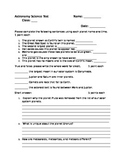 Astronomy Assessment