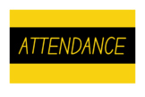 Yellow and Black Attendance Poster