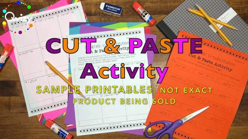 Complex Number Operations Cut & Paste Activity - TPT