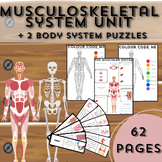 The musculoskeletal system unit Human Muscular and skeletal body systems bundle