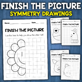 Symmetry Drawings Activity | Lines of Symmetry Drawing Worksheets for Kids