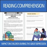 Impact on Children During the Great Depression Differentiated Reading