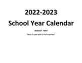SY 2022-2023 GR1 Braille Calendars