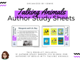 Talking Animals Author Study Sheets - Shelf Markers, PPT slides, Monthly Display