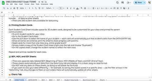 DIBELS Data Tracker For Grade-level Teams - GROWING Elementary Bundle - TPT