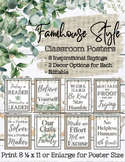 Classroom Posters EDITABLE - Farmhouse Theme