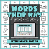 Letter Name: Sort 34 - Mixed Vowel Word Families -ank, -ink. -unk