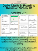 Daily Math & Reading Review: Week 12