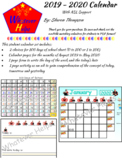 2019 - 2020 Calendars and Activities For Students