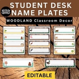 Woodland Classroom Decor Student Desk Name Plates