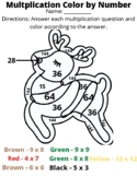 Color by Number Multiplication Practice Christmas