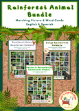 Rainforest Animal Matching Picture & Word Card Bundle - English & Spanish