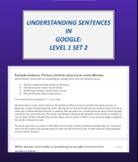 Understanding Sentences in Google: Level 1 Set 2