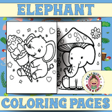 Elephant Coloring Page: Cute Design | Bold end Easy | Preschool & Kindergarten