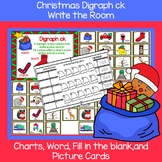 Christmas Write the Room Digraphs  ck  words  fill in blank  pictures