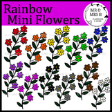 Rainbow Mini Flowers Clipart | Spring {Mr and Mrs B}