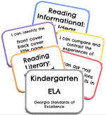 Kindergarten Georgia Standards of Excellence GSE I Can Statements