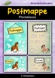Postmappe - Pferd fÂ¨Â¹r die Pferdeklasse - 2 Versionen (Deutsch)